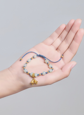 九华山直发和田玉玲珑双韵手绳