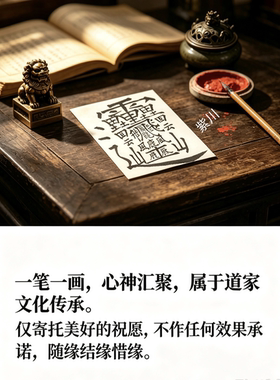 手作福宝 朱砂手作学习考试符袋民俗学习题材符纹随身便携非印刷