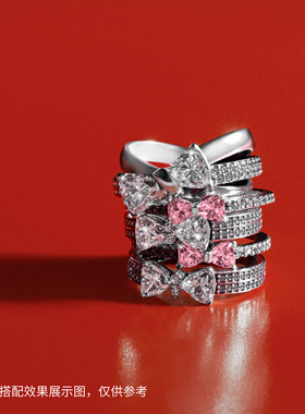 Pandora潘多拉恒耀缎带蝴蝶戒指银色精致小众礼物