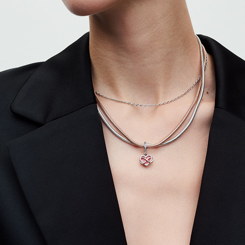 Pandora潘多拉永恒符号项链颈饰情侣小众礼物 - 图1