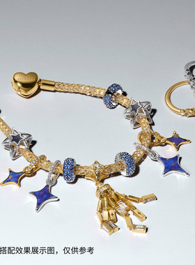 [双11狂欢季新品]Pandora潘多拉星爱的你项链套装双子星送女友