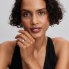 Pandora can be engraved and customized. Pandora can be engraved with heart-shaped rings. Stackable thin hoop rings in silver.