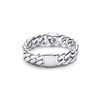 Pandora Pandora heart-shaped Cuban chain ring gold and silver pair of rings for couples