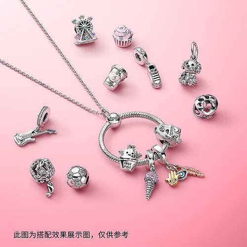 Pandora潘多拉镂空萌爪脚印串饰宠物精致可爱玩趣时尚礼物 - 图2