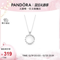 Christmas present] Pandora Pandora itinerant pendant box necklace neck accessories 925 silver female with light lavish crowdsourced