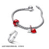 Pandora Pandora half PAV pavé double ring ring is simple, personalized and exquisite