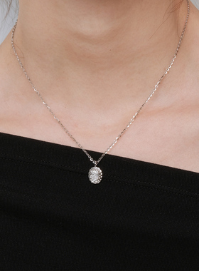 sanswood森吾《穗晨》蛋形莫桑石麦穗项链女 百搭轻奢气质锁骨链