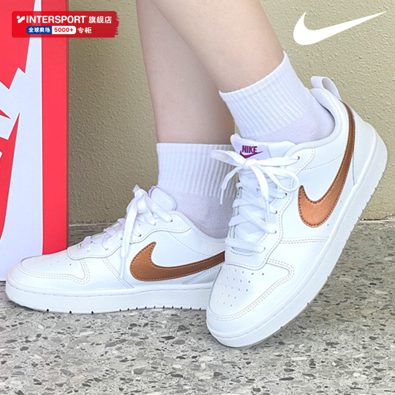 Nike耐克正品女鞋2024新款金标低帮板鞋厚底时尚休闲鞋DQ5979-100 - 图0