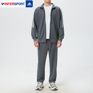 Adidas阿迪达斯男士运动套装春季新款休闲款夹克外套运动裤运动服