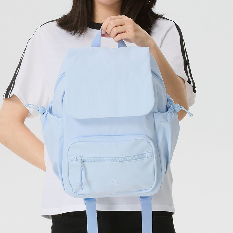Inter丨Adidas student schoolbag women's summer new shoulder bag dopamine blue flip sports backpack