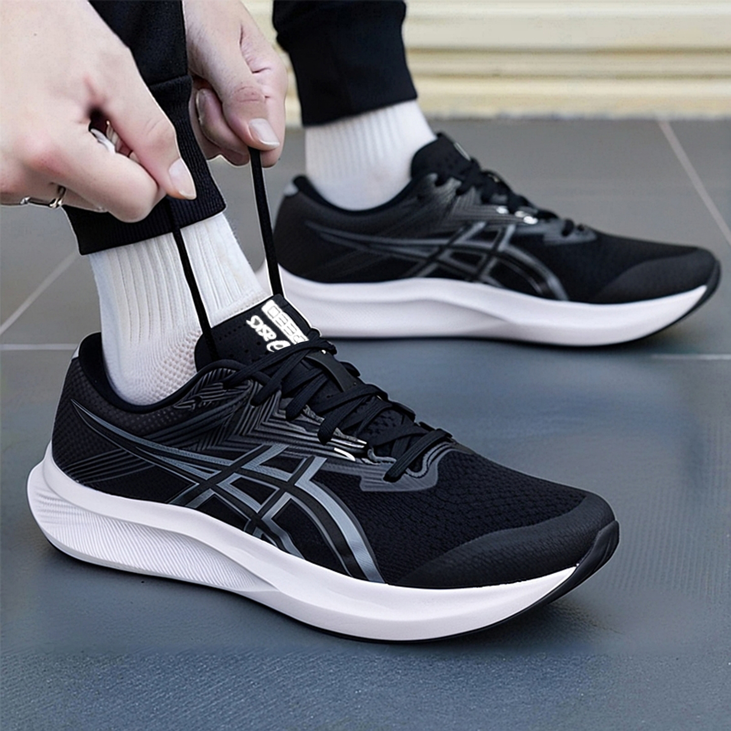 亚瑟士跑步鞋男鞋2025冬季HYPER SPEED 5 2E宽瑄减震训练鞋运动鞋 - 图1