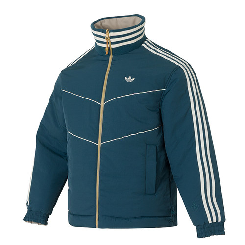 阿迪达斯LNY新年款双面穿立领棉衣外套男上衣三叶草休闲运动棉服 - 图3