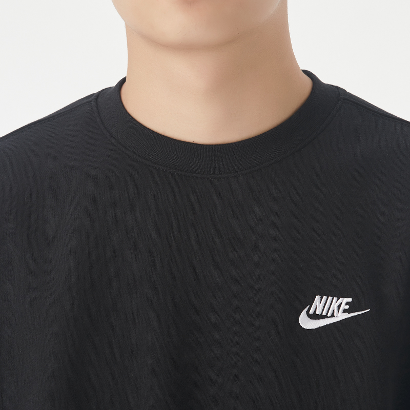 NIKE耐克加绒加厚卫衣男2024夏季新款圆领套头衫运动休闲服BV2663