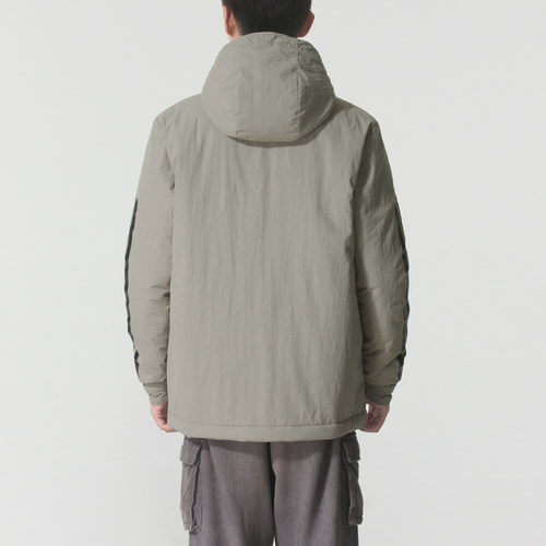阿迪达斯连帽棉服男装秋季新款保暖运动棉衣加厚棉袄男士防风外套 - 图0