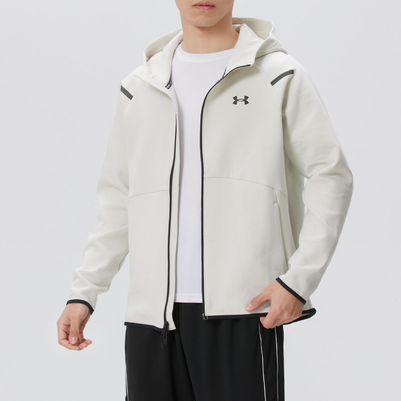 安德玛连帽外套男装2026春季新款运动服针织防风夹克上衣1379806,淘宝优惠券,粉丝福利购,淘宝优惠卷