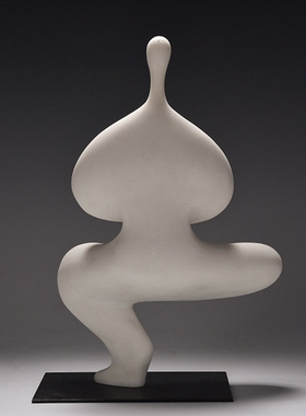 抽象简约佛禅瑜伽人像树脂雕塑