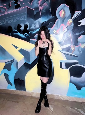 朋克哥特暗黑夸张五芒星星项链复古小众高级男女欧美毛衣链锁骨链