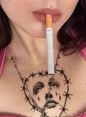 链条吊坠复古项链甜酷五角星