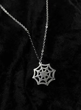 亚文化骨头蜘蛛网尖锥铆钉辣妹朋克哥特暗黑嘻哈INS项链高街项圈