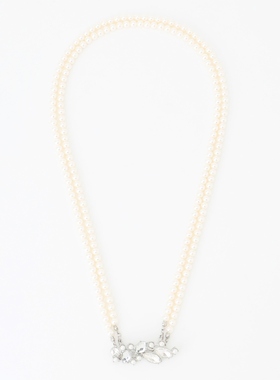 any FAM 3WAY精美华丽感珍珠水晶设计项链女日系轻奢onward