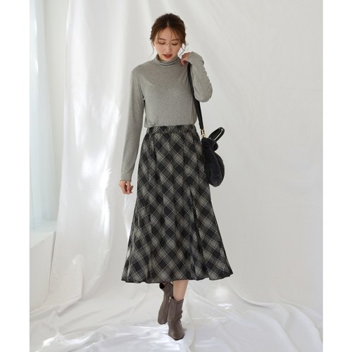 any FAM可机洗日系感半身裙通勤OL秋冬新款女士高腰慵懒适宜 - 图0