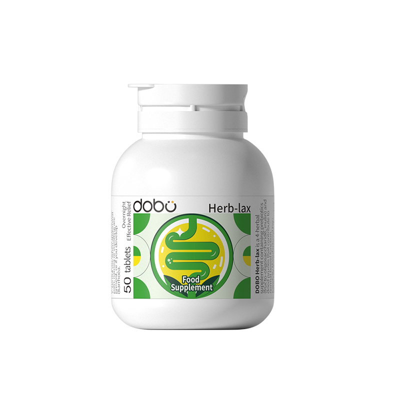DOBO进口草本噗噗片便促进排秘益生元膳食纤维宿便清肠片50粒*2盒