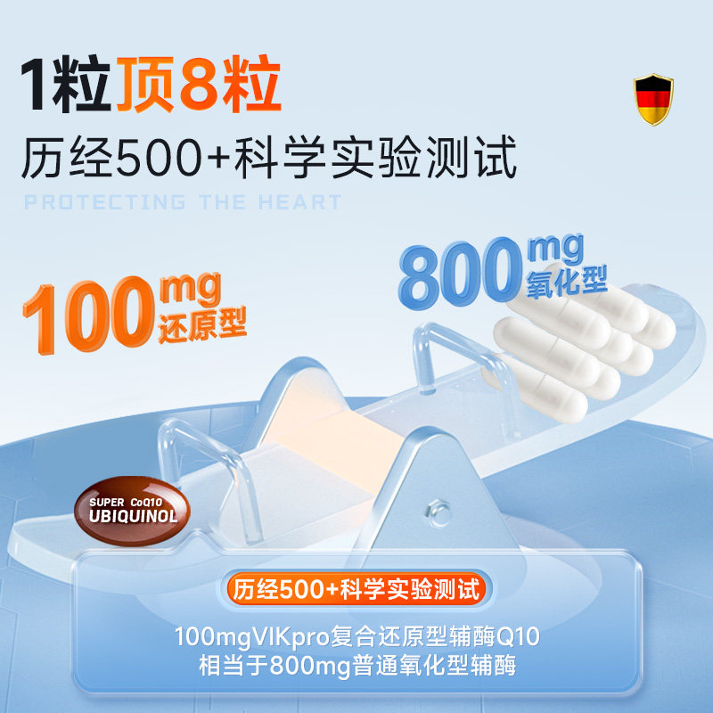 德国vikpro还原型辅酶q10软胶囊 阿里健康大药房海外店辅酶Q10