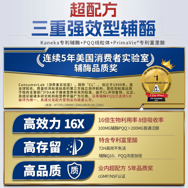 沿寿辅酶素q10备孕线粒体pqq还原型胶囊泛醇辅酶ql0调理卵子质量 - 图1