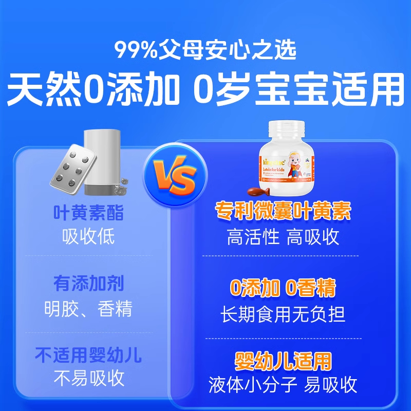 可维思叶黄素宝宝婴幼儿护眼软糖儿童维生素散光近视叶黄素液体