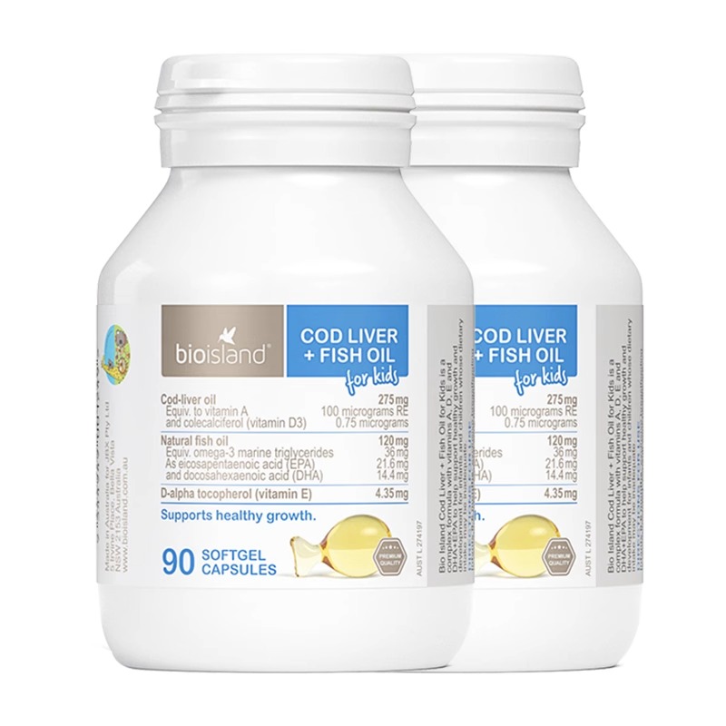 Bioisland cod liver fish oil for infants and young children