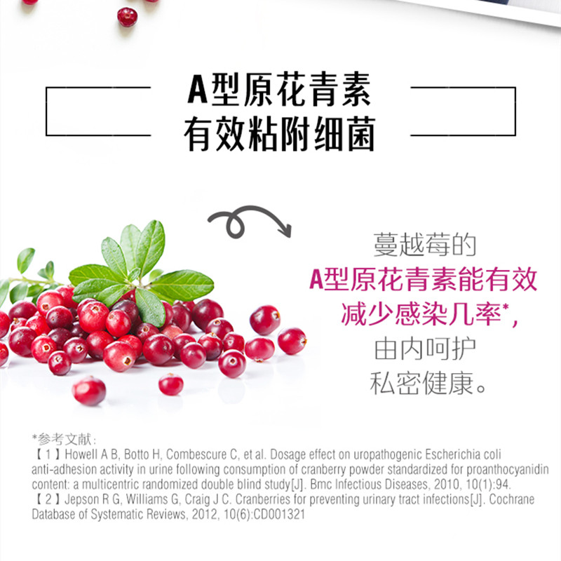 Swisse高浓度蔓越莓胶囊30粒女性私护私密保养益生菌