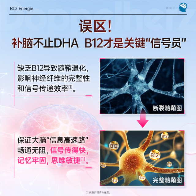 ເຍຍລະມັນ double heart vb12 ວິຕາມິນ b12 ນັກສຶກສາຜູ້ໃຫຍ່ທີ່ບໍ່ແມ່ນ methylcobalamin ການທົດສອບການກະກຽມສະຫມອງຄວາມຊົງຈໍາໂພຊະນາການເສັ້ນປະສາດ