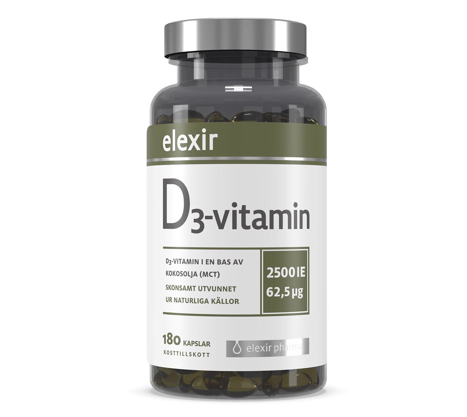 Elexir维生素D3软胶囊儿童成人男女性胆钙化醇vitamind3 180粒/瓶 - 图3