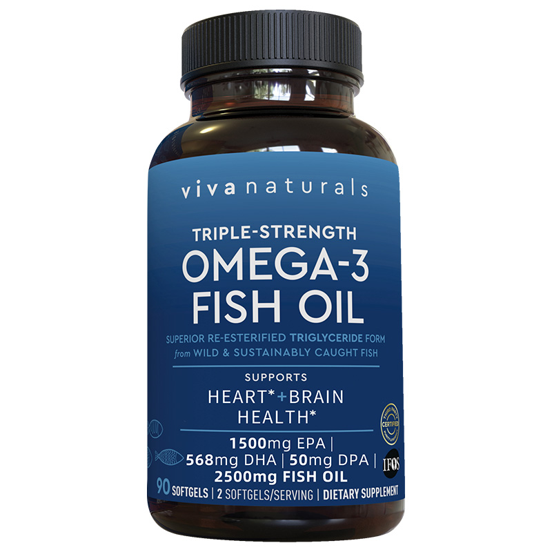 viva鱼油高纯度欧米伽3深海鱼油Omega3欧米伽DPA软胶囊90粒护心脑-图0