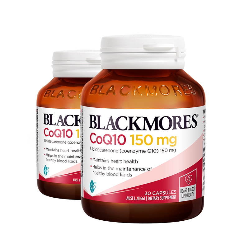 BLACKMORES澳佳宝辅酶素q10软胶囊150mg30粒*2熬夜血管心脏心肌