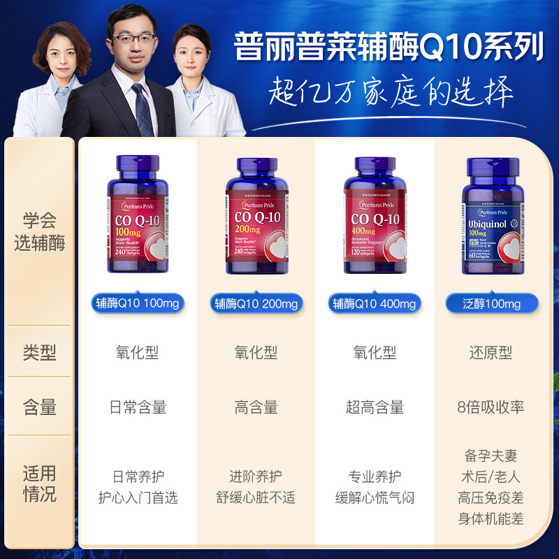 美国普丽普莱辅酶q10 100mg软胶囊 阿里健康大药房海外店辅酶Q10
