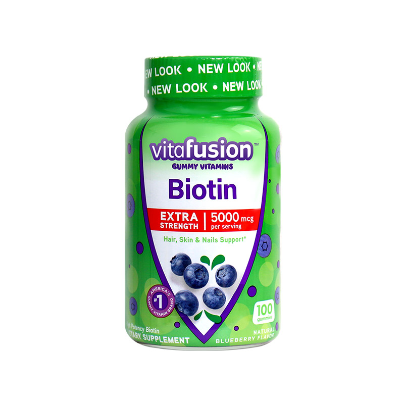 阿里健康大药房海外店vitafusion美国biotin生物素软糖呵护头发保护指甲100粒0