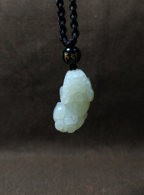 云善阁和田玉貔貅吊坠男女招财情侣天然玉石项链挂件情人节礼物