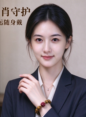 金丝楠木手串朱砂生肖转运珠手链