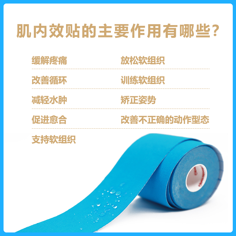 康复肌贴医用肌效贴肩膀髌骨拇指术后扭伤复健肌肉贴专业运动贴扎-图1