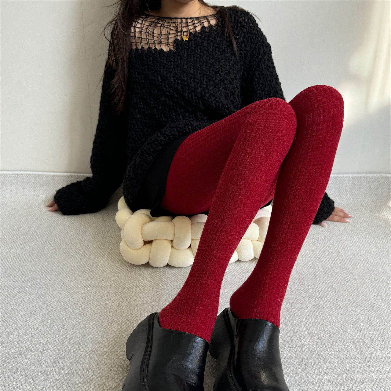 秋冬宽条含羊毛加绒自发热打底袜格雷系灰色宽条保暖显瘦连裤袜女,淘宝优惠券,粉丝福利购,淘宝优惠卷