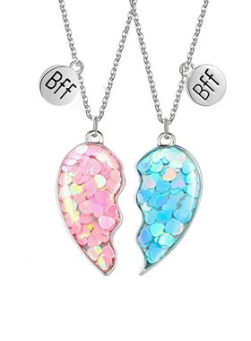 女生闺蜜二人款拼接项链生日礼物