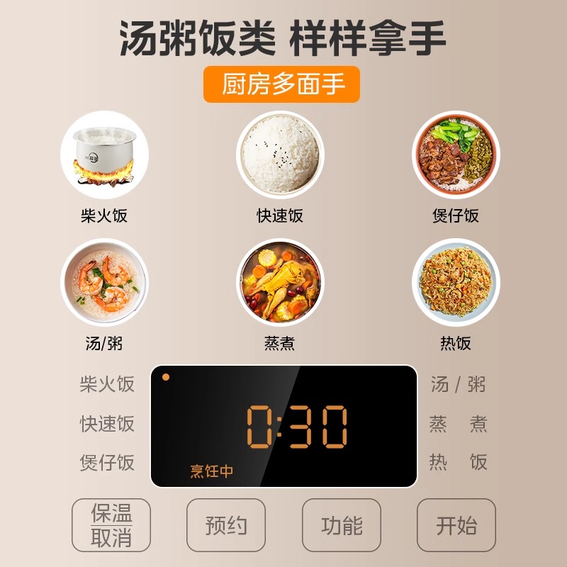 美的电饭煲家用1.8L迷你智能多功能2-3人小型宿舍电饭锅官方正品