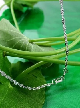 项链银饰银项链水波链925银饰502010绞丝精品925银时尚