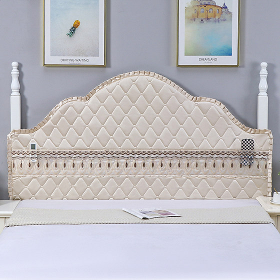 Customized European style bedside cover with irregular quilted fabric