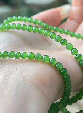 苹果绿正品小米珠碧玉女款