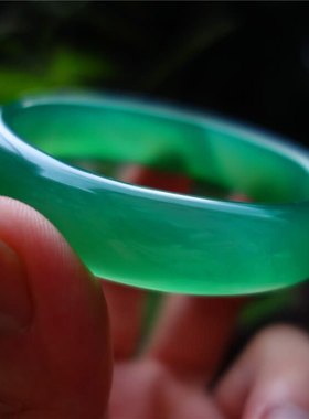 冰种祖母绿宝石复古风证书玉髓