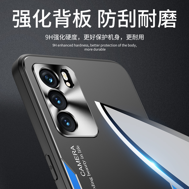 高档金属oppo Reno6pro 5G手机壳opp0reon6por曲屏ren06pr0外套opreno6p PEPM00 oppoReno6pto rneo6p PEPMOO - 图3