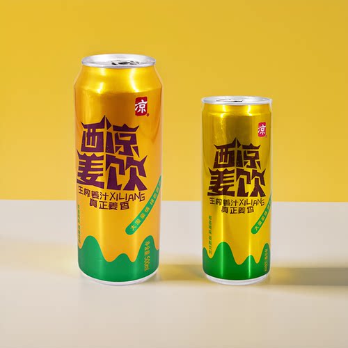 西凉姜饮姜啤12罐甘肃武威产地直发西凉果饮果啤无酒精味碳酸饮料 - 图0