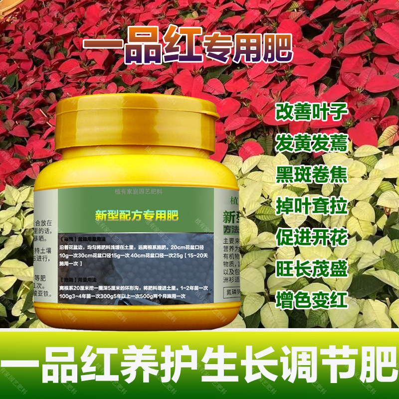 一品红专用肥料一品红花肥营养液叶子黄发蔫黑斑卷焦掉叶耷拉肥料,淘宝优惠券,粉丝福利购,淘宝优惠卷
